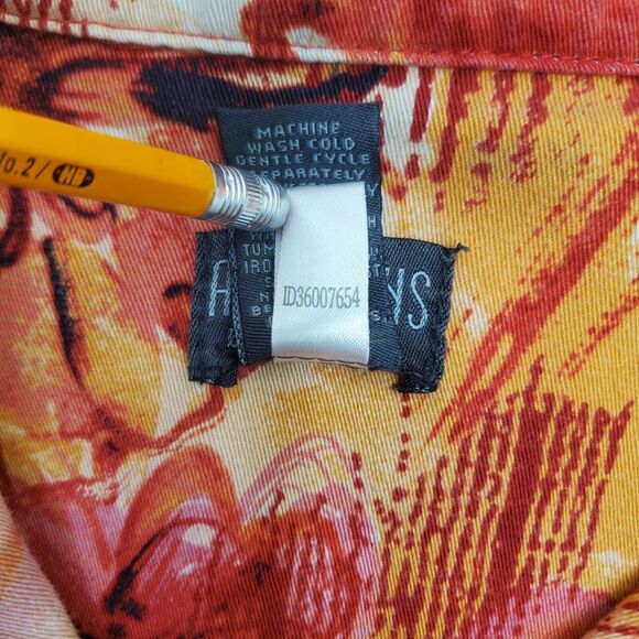 Chicos Additions Floral Red Orange Yellow Beige Zippered Jacket Womens Sz 1 - Picture 9 of 16